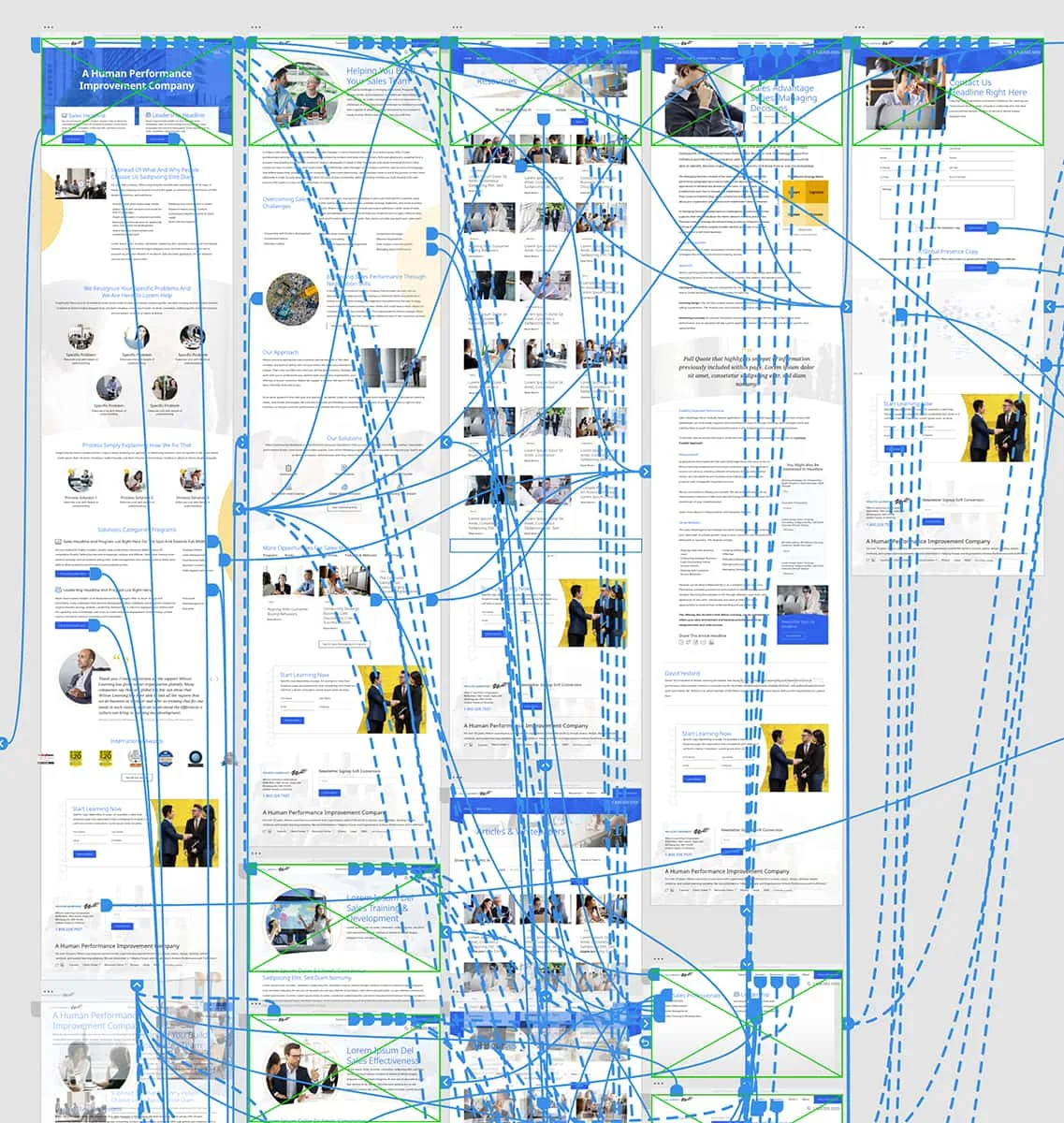 Wilson Learning prototype screens